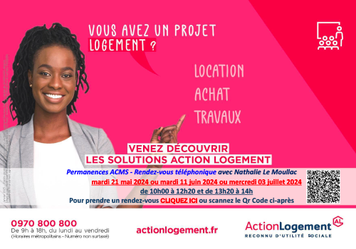 Action Logement : 3 permanences téléphoniques les 21 mai, 11 juin et 3 juillet